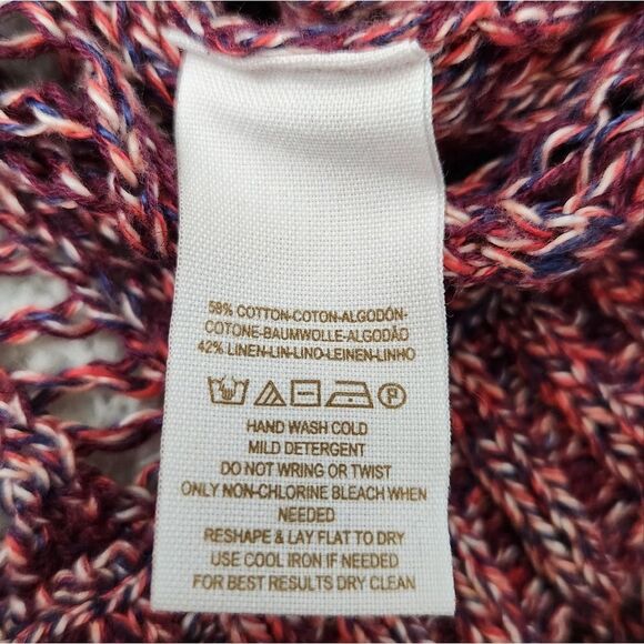 FREE PEOPLE Multicolor Boho Open Knit Cropped Sweater - Picture 3 of 7